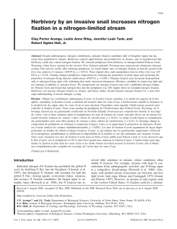 Herbivory by an invasive snail increases nitrogen fixation in a