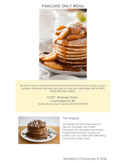 pancake only menu