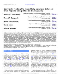 ConTrack: Finding the most likely pathways between brain regions