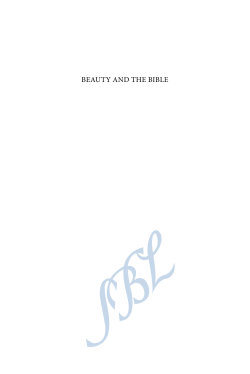 beauty and the bible - Society of Biblical Literature