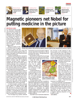 Magnetic pioneers net Nobel for putting medicine in the
