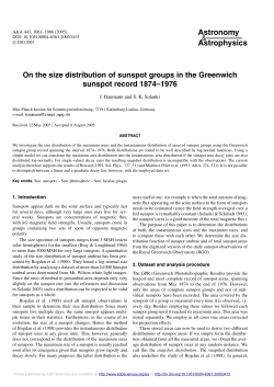 On the size distribution of sunspot groups in the Greenwich sunspot