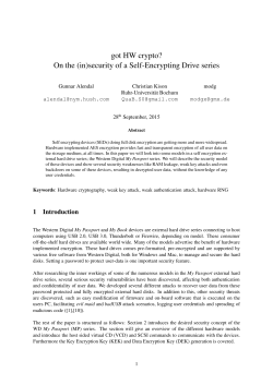 got HW crypto? On the (in)security of a Self