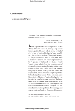 "The Biopolitics of Dignity"