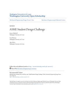ASME Student Design Challenge - Washington University Open