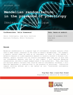 Mendelian randomization in the presence of pleiotropy