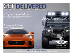 Fracht Newsletter Winter 2015