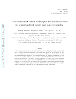 Two-component spinor techniques and Feynman rules for quantum