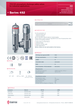 Series 492 - Goetze KG Armaturen