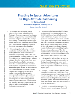 Floating to Space: Adventures in High