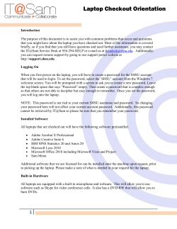 Laptop Checkout Orientation