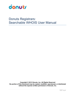 Searchable WHOIS User Manual