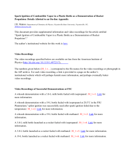 Spark Ignition of Combustible Vapor in a Plastic