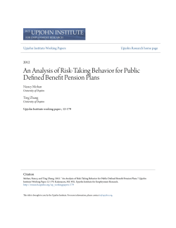 An Analysis of Risk-Taking Behavior for Public Defined Benefit