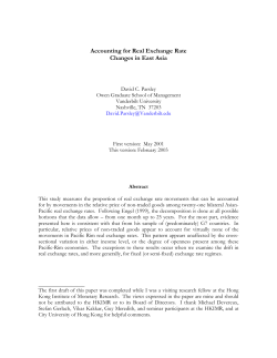 Accounting for Real Exchange Rate Changes in East Asia