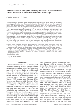 Permian&ndash;Triassic land-plant diversity in South China: Was there a