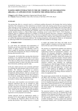 Passing Ships Interaction in the Oil Terminal of S&atilde;o Sebasti&atilde;o (Brazil)