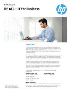 HP ATA - IT for Business certification guide - US