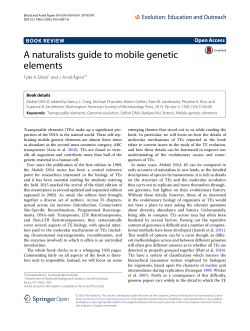 A naturalists guide to mobile genetic elements | SpringerLink