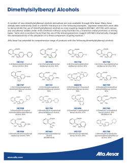 Dimethylsilylbenzyl Alcohols