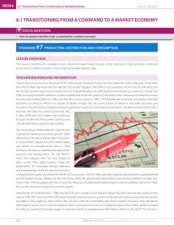 6.1 TRANSITIONING FROM A COMMAND TO A MARKET ECONOMY