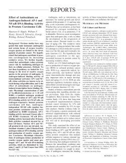 Effect of Antioxidants on Androgen-Induced AP-1 and NF