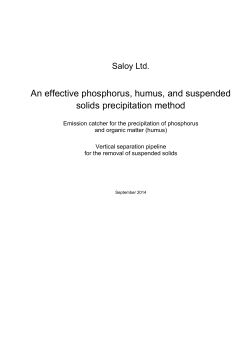 An effective phosphorus, humus, and suspended solids