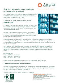 How do I work out a basic maximum occupancy for an office