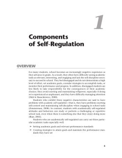 Components of Self-Regulation