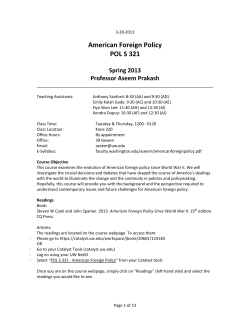 American Foreign Policy POL S 321