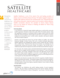 Satellite Healthcare is one of the nation`s first and