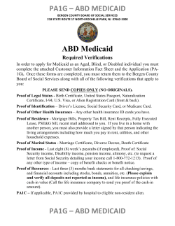 Medicaid Application for Aged Blind or Disabled Individuals