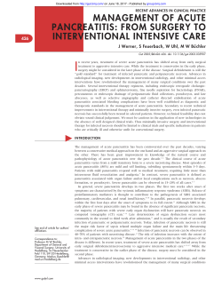 management of acute pancreatitis: from surgery to