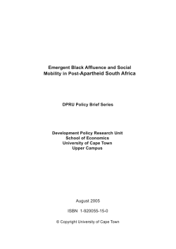 Mobility in Post-Apartheid South Africa