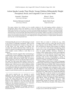 Action Speaks Louder Than Words: Young