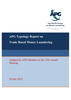APG Typology Report on Trade Based Money Laundering