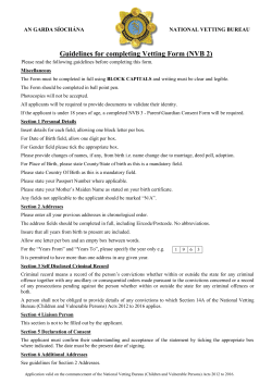 Garda Vetting Application Form (pdf 437 kb)
