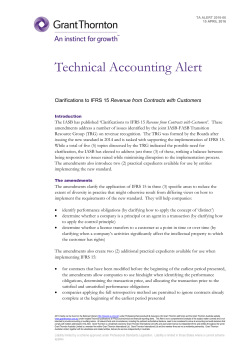 Technical Accounting Alert