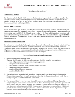 Hazardous Chemical Spill Cleanup Guidelines