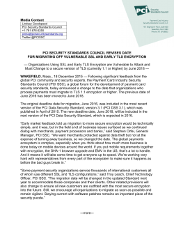 pci security standards council revises date