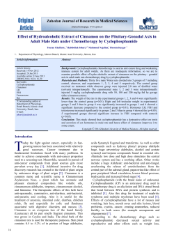 Effect of Hydroalcoholic Extract of Cinnamon on the Pituitary
