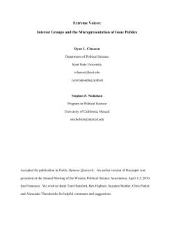 Extreme Voices: Interest Groups and the Misrepresentation of Issue
