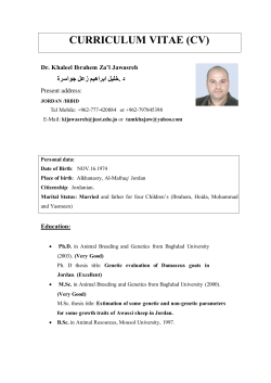 CURRICULUM VITAE - Jordan University of Science and Technology