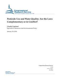 Pesticide Use and Water Quality - The National Agricultural Law