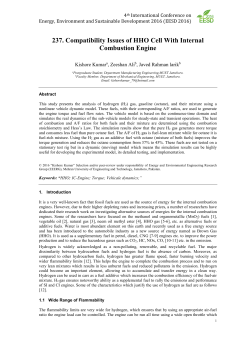 237. Compatibility Issues of HHO Cell With Internal Combustion
