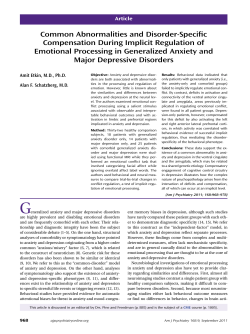 Common Abnormalities and Disorder-Specific