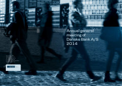 Annual general meeting of Danske Bank A/S 2014