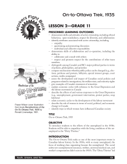 on-to-ottawa trek, 1935 - BC Teachers` Federation