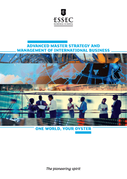 advanced master strategy and management of international