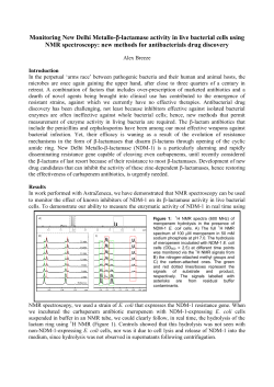 Monitoring New Delhi Metallo-&beta;-lactamase activity in live bacterial